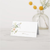 Elegante Pastel Wildflower Delicate Floral Wedding Plaatskaartje (Voorkant)