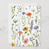 Elegante pastel Wildflower Garden Graduation Party Kaart (Achterkant)