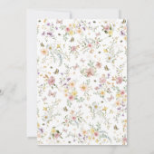 Elegante pastel Wildflower Garden Graduation Party Kaart (Achterkant)