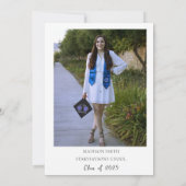 Elegante pastel Wildflower Garden Graduation Party Kaart (Achterkant)