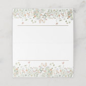 Elegante Pastel Wildflower Meadow Floral Wedding Plaatskaartje (Buitenkant ongevouwen)