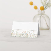 Elegante Pastel Wildflower Meadow Floral Wedding Plaatskaartje (Achterkant)