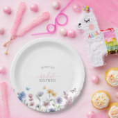 Elegante Pastel Wildflowers Greenery Vrijgezellenf Papieren Bordje (Feest)