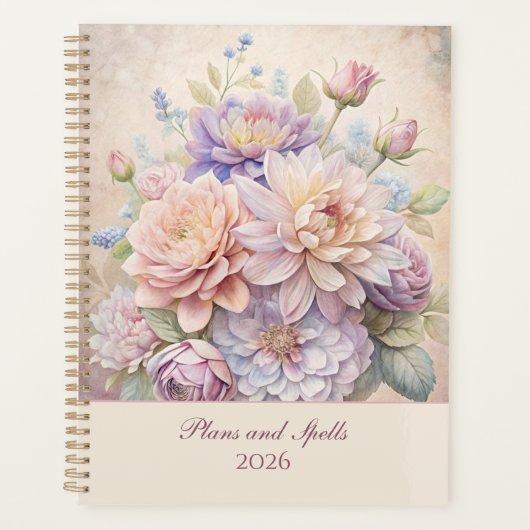  Elegante Pastel Wildflowers Planner (Voorkant)