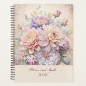  Elegante Pastel Wildflowers Planner (Voorkant)
