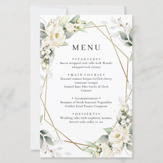 Elegante pastel witte rozen eucalyptus bruiloft (Voorkant)