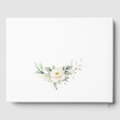 Elegante pastel witte rozen eucalyptus bruiloft gastenboek (Achterkant)