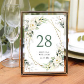 Elegante pastel witte rozen eucalyptus bruiloft kaart