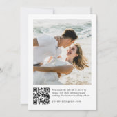 Elegante pastel witte rozen eucalyptus bruiloft kaart (Achterkant)