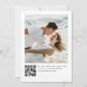 Elegante pastel witte rozen eucalyptus bruiloft save the date (Achterkant)