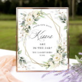 Elegante pastel witte rozen hoeveel kussen poster