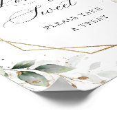 Elegante pastel witte rozen liefde is zoet poster (Hoek)