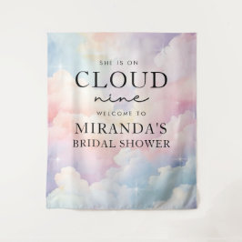 Elegante pastel Ze is op Cloud Nine Vrijgezellenfe Wandkleed