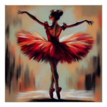 Elegante pastelballerina in rode tutu