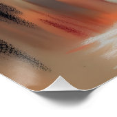 Elegante pastelballerina in rode tutu perfect poster (Hoek)