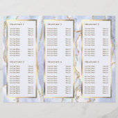 Elegante pastelblauwe en gouden agaat brochure (Achterkant)