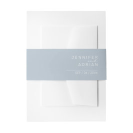 Elegante Pastelblauwe Minimale Moderne Uitnodiging Uitnodigingen Wikkel