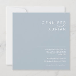 Elegante Pastelblauwe Minimalistische Moderne Trou Kaart