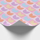 Elegante pastelblauwe Paarse Oranje gele tulpen Cadeaupapier (Hoek)