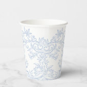 elegante pastelblauwe strikontwerp Doop Papieren Bekers (Rechts)