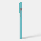 Elegante Pastelblauwe Verlopende Verticale Strepen iPhone Hoesje (Linkerkant)