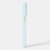 Elegante Pastelblauwe Verlopende Verticale Strepen iPhone Hoesje (Rechterkant)