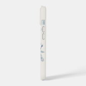 Elegante pastelblauwe Waterverf Rozen gepersonalis iPhone 15 Case (Linkerkant)