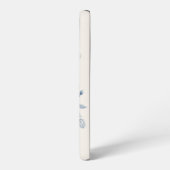 Elegante pastelblauwe Waterverf Rozen gepersonalis Samsung Galaxy Hoesje (Linkerkant)