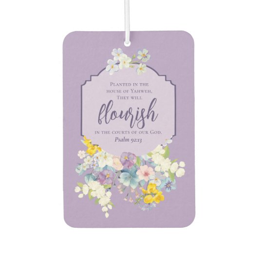 Elegante pastelbloem Bijbel Luchtverfrisser (Voorkant)