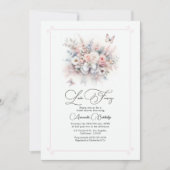 Elegante pastelbloem boog liefde Fancy Vrijgezelle Kaart (Voorkant)