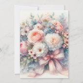 Elegante pastelbloem boog liefde Fancy Vrijgezelle Kaart (Achterkant)