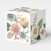 Elegante pastelbloem gunstbox" bedankdoosjes (Voorkant Zijde)