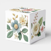 Elegante pastelbloem gunstbox" bedankdoosjes (Achterkant)