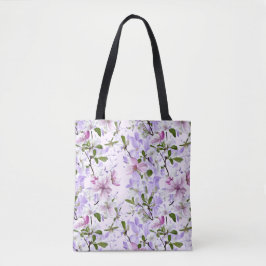 Elegante Pastelbloem Tote Bag