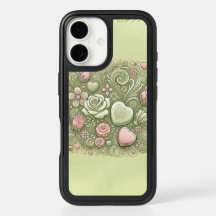 Elegante pastelbloem Valentijns mobiel Hoesje