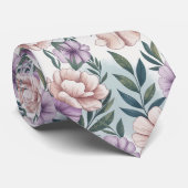 Elegante Pastelbloemen Stropdas (Opgerold)