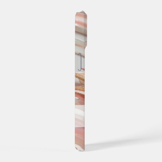 Elegante Pastelglitter Roze Blauw Goud Zilver iPhone 15 Case (Rechterkant)