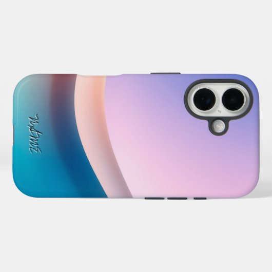 Elegante pastelgolfgradiënt Case-Mate iPhone case (Achterkant (horizontaal))