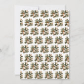 Elegante pastelgroene en faux gouden vakantie kaart (Achterkant)