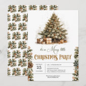 Elegante pastelgroene en faux gouden vakantie kaart (Voorkant / Achterkant)