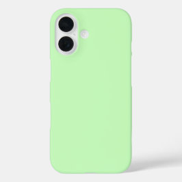 Elegante pastelgroene vaste stof iPhone 16 hoesje