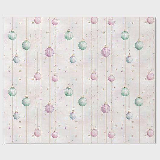 Elegante pastelkerst cadeaupapier (Vlak)