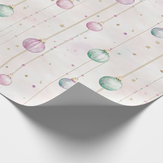 Elegante pastelkerst cadeaupapier (Hoek)