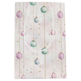 Elegante pastelkerst medium cadeauzakje