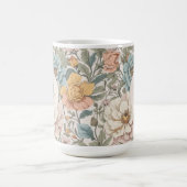 Elegante pastelkleuren  bloemmonogram koffiemok (Center)