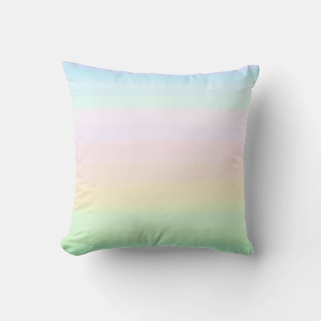 Elegante Pastelkleuren Gradiënt Kussen (Voorkant)