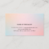 Elegante pastelkleuren Gradient Salon Klantenkaartje (Achterkant)
