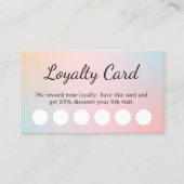 Elegante pastelkleuren Gradient Salon Klantenkaartje (Voorkant)