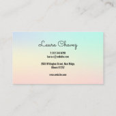 Elegante Pastelkleuren Modern Professioneel Visitekaartje (Achterkant)
