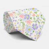 Elegante pastelkleurige bloemen das (Opgerold)
